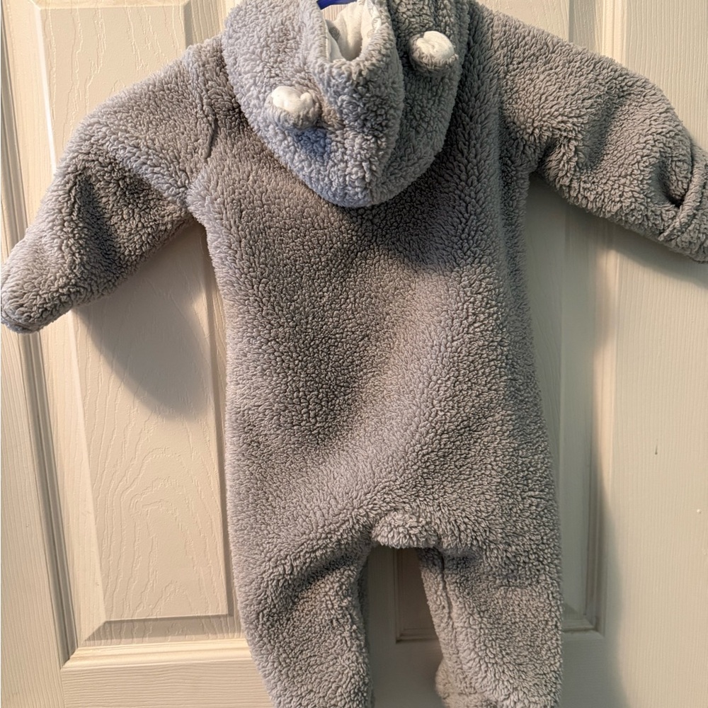 Carter's Soft Gray Sherpa Footie